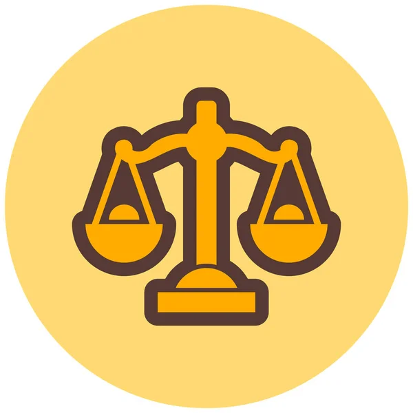 Law Justice Vector Icon Modern Simple Background — Stock Vector