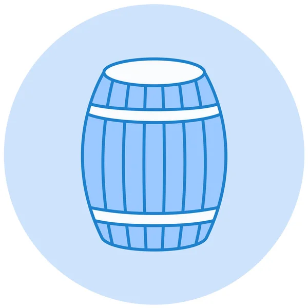 Icono Barril Cerveza Ilustración Vectorial — Archivo Imágenes Vectoriales