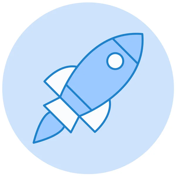 Rocket Modern Icon Vector Illustration — Stok Vektör