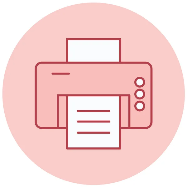 Drucker Web Icon Vektor Illustration — Stockvektor