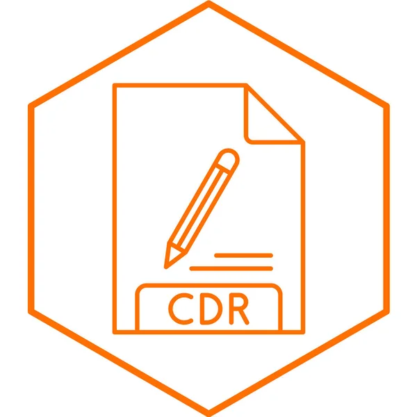 Cdrファイルの簡単なアイコン ベクトル図 — ストックベクタ