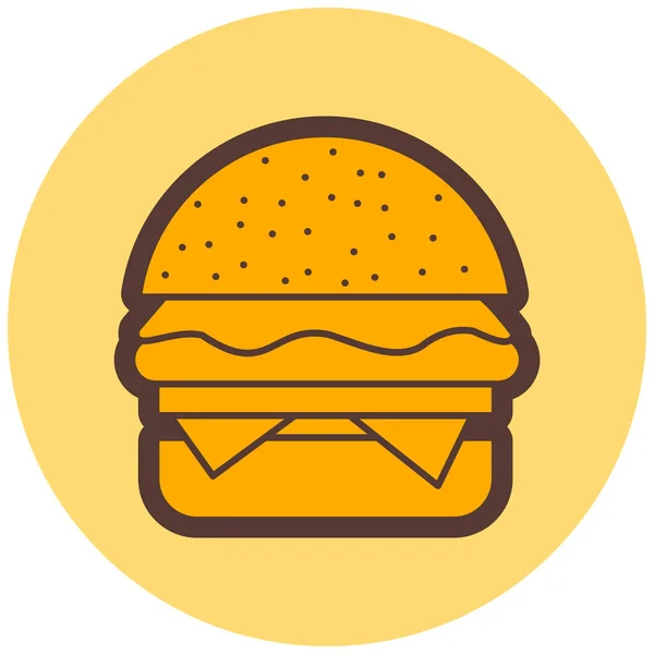 Burger Web Symbol Einfache Illustration — Stockvektor