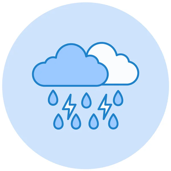 Rain Web Icon Simple Design — Stock Vector