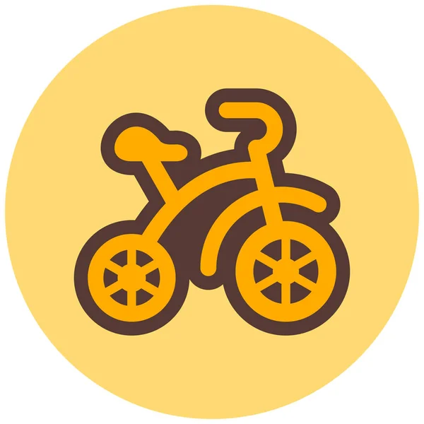 Bicicleta Icono Web Ilustración Simple — Vector de stock