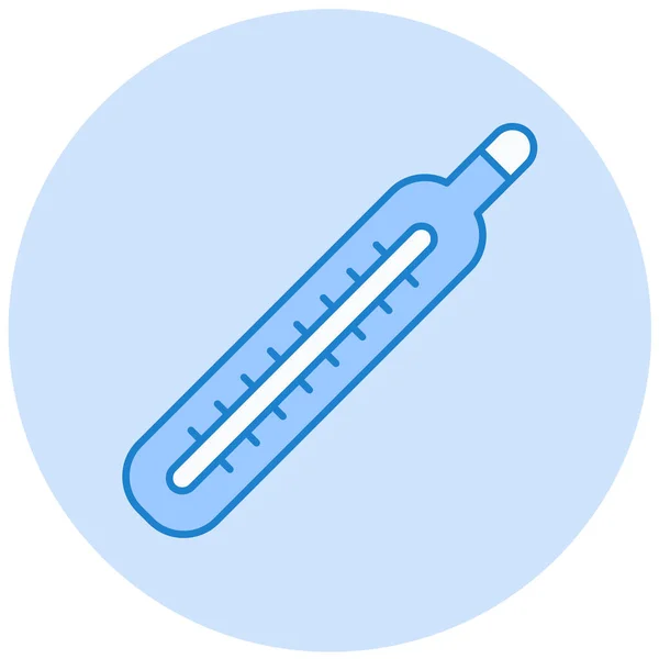 Termometre Simgesi Vektör Çizimi Düz Tasarım Düzenlenebilir Vuruş — Stok Vektör