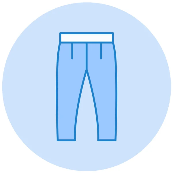 Pantolon Web Simgesi Basit Illüstrasyon — Stok Vektör