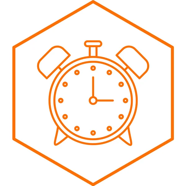 Reloj Despertador Icono Vector Ilustración — Archivo Imágenes Vectoriales