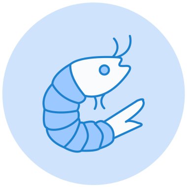 Karides. Web simgesi basit illüstrasyon