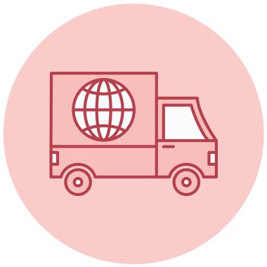 Teslimat. Web simgesi basit illüstrasyon