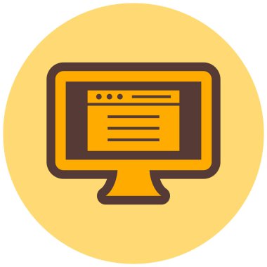 Kodlama. Web simgesi basit illüstrasyon