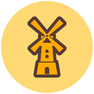 Yel değirmeni Web simgesi basit tasarım