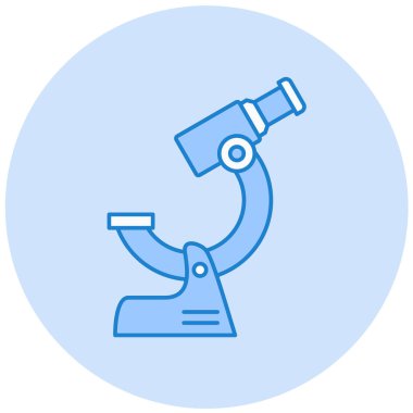 Mikroskop. Web simgesi basit illüstrasyon