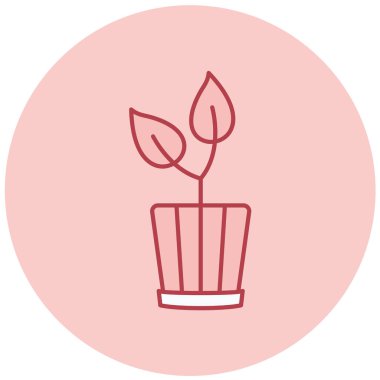 Bitki. Web simgesi basit illüstrasyon