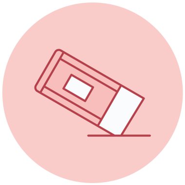 silgi simgesi, basit tasarım vektör çizimi