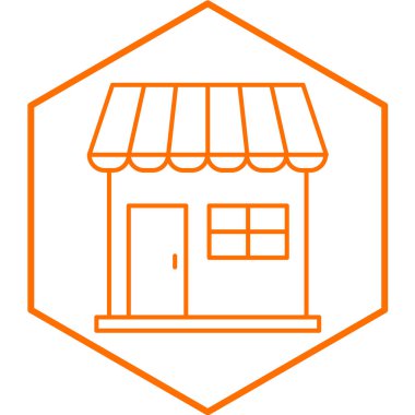 Mağaza simgesinin vektör illüstrasyonu