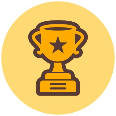 Kupa. Web simgesi basit illüstrasyon