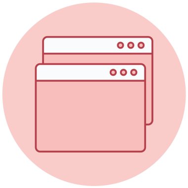 İnternet sitesi. Web simgesi basit illüstrasyon