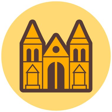 Kiliseye. Web simgesi basit illüstrasyon