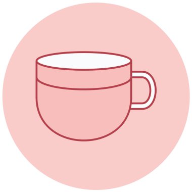 Bardak. Web simgesi basit illüstrasyon