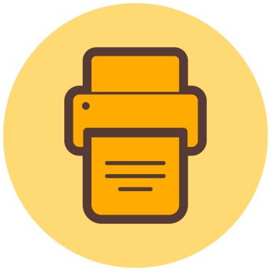 Yazıcı. Web simgesi basit illüstrasyon