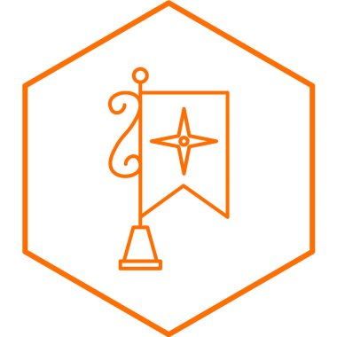 Bayrak simgesi. Düz dizayn. vektör illüstrasyonu