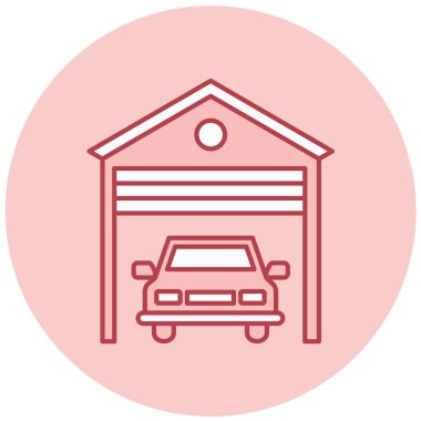 araba garajı vektör simgesi