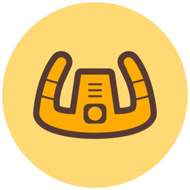 Miğfer. Web simgesi basit illüstrasyon