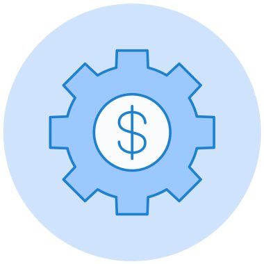 Donanımlı dolar. Web simgesi basit illüstrasyon