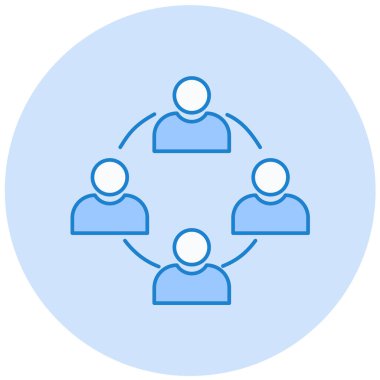 Takım. Web simgesi basit illüstrasyon