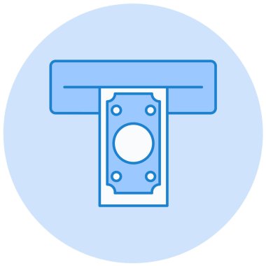ATM 'de. Web simgesi basit illüstrasyon