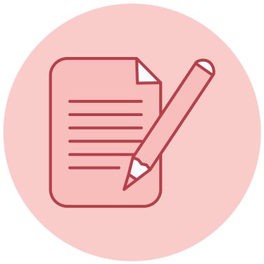 Kalem. Web simgesi basit illüstrasyon