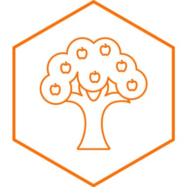 meyve ağacı simgesinin vektör illüstrasyonu