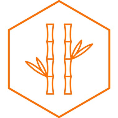 Bambu simgesi vektör illüstrasyonu