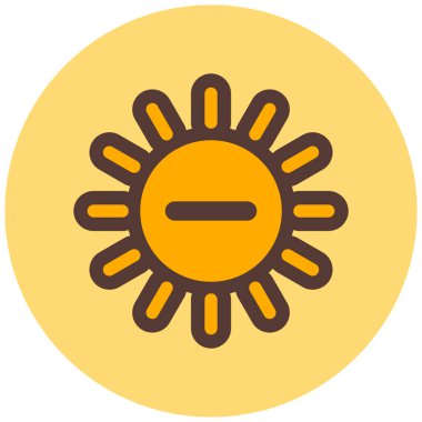 Güneş. Web simgesi basit illüstrasyon