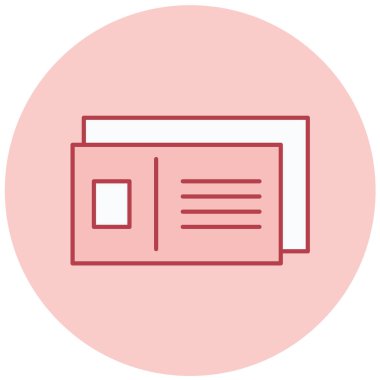 Bilet. Web simgesi basit illüstrasyon