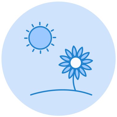 Çiçek. Web simgesi basit illüstrasyon