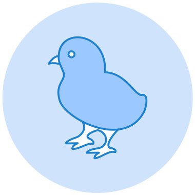 Tavuk. Web simgesi basit illüstrasyon 