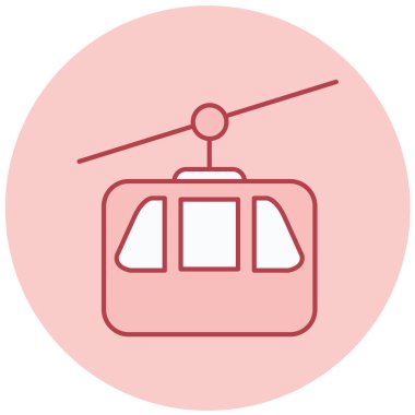 kablo araba ikonu vektör illüstrasyonu