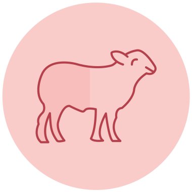 Keçi. Web simgesi vektör illüstrasyonu