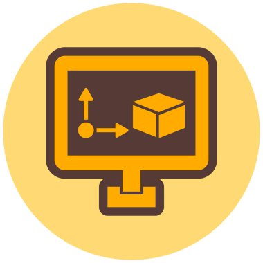 Teslimat. Web simgesi basit illüstrasyon