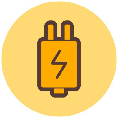 Enerji. Web simgesi basit illüstrasyon