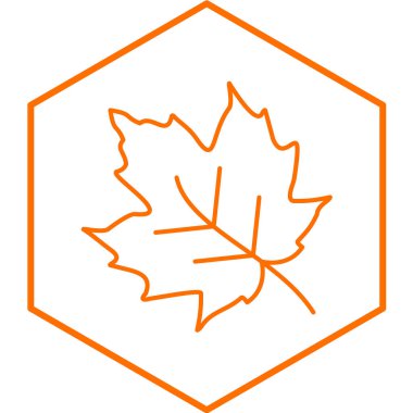 Sonbahar basit simgesi, vektör illüstrasyonu