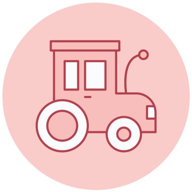 Traktör. Web simgesi basit illüstrasyon