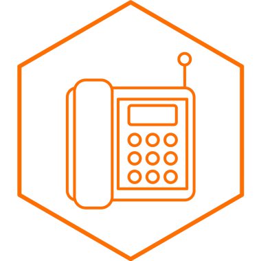 Telefon simgesi. vektör illüstrasyonu