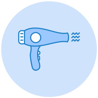 Saç kurutma makinesi. Web simgesi basit tasarım
