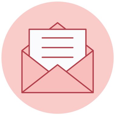 Zarf. Web simgesi basit illüstrasyon