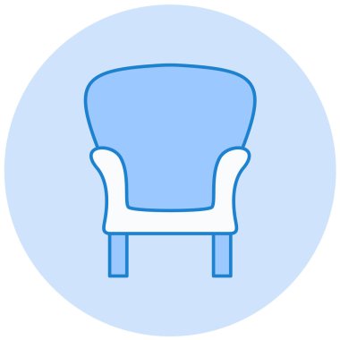 Sandalye. Web simgesi basit illüstrasyon