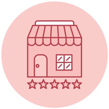 Dükkan. Web simgesi basit illüstrasyon