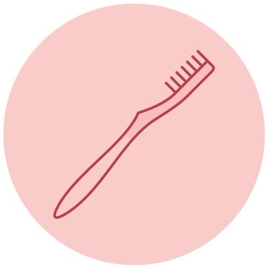 Diş fırçası. Web simgesi basit illüstrasyon