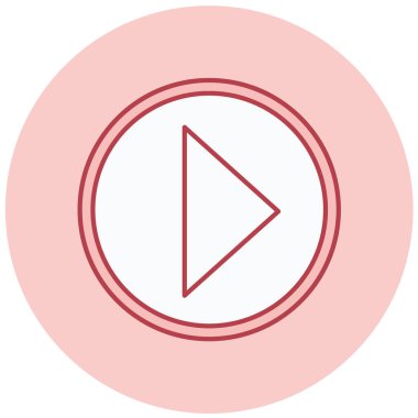 Oynayın. Web simgesi basit illüstrasyon